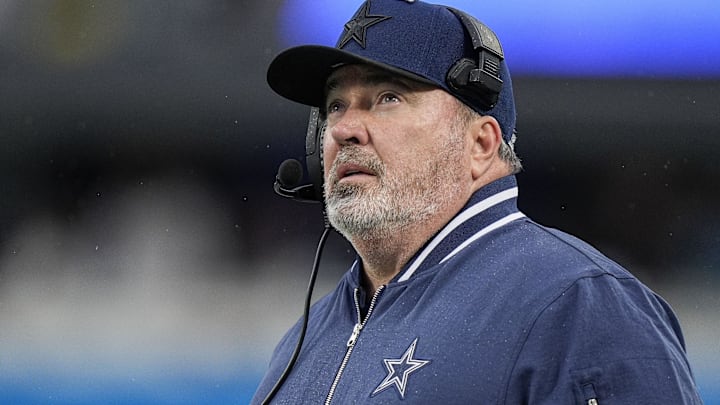 Dallas Cowboys head coach Mike McCarthy during the second half against the Carolina Panthers at Bank of America Stadium.
