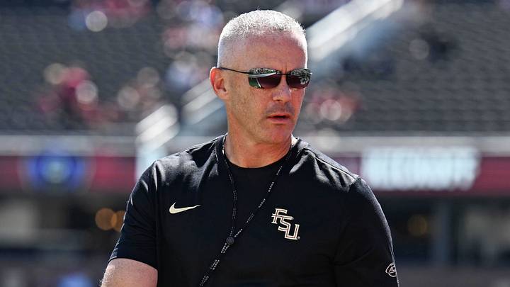 Sep 26, 2026; Tallahassee, Florida, USA; Florida State Seminoles head coach Mike Norvell before a game against the Central Arkansas Bears at Doak S. Campbell Stadium. Mandatory Credit: Melina Myers-Imagn Images Sep 26, 2026; Tallahassee, Florida, USA; Florida State Seminoles head coach Mike Norvell before a game against the Central Arkansas Bears at Doak S. Campbell Stadium. Mandatory Credit: Melina Myers-Imagn Images