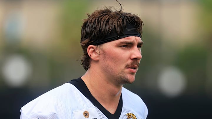 Jacksonville Jaguars defensive lineman Danny Striggow (92) walks off the field after an NFL training camp session at the Miller Electric Center, Wednesday, July 23, 2025, in Jacksonville, Fla. [Corey Perrine/Florida Times-Union]