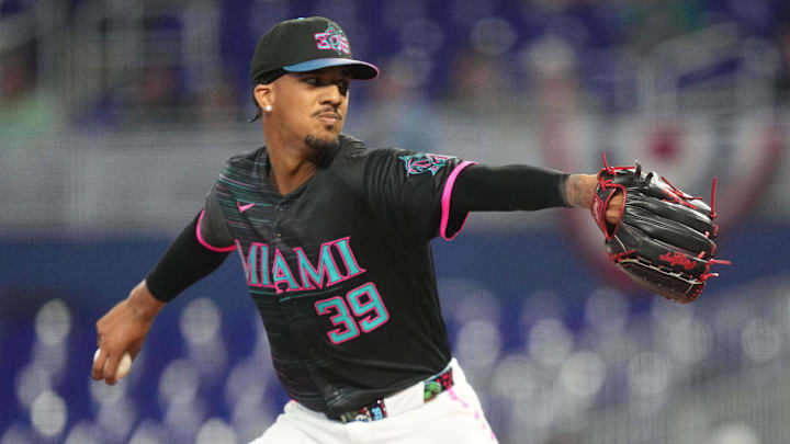 Miami Marlins starting pitcher Eury Perez.