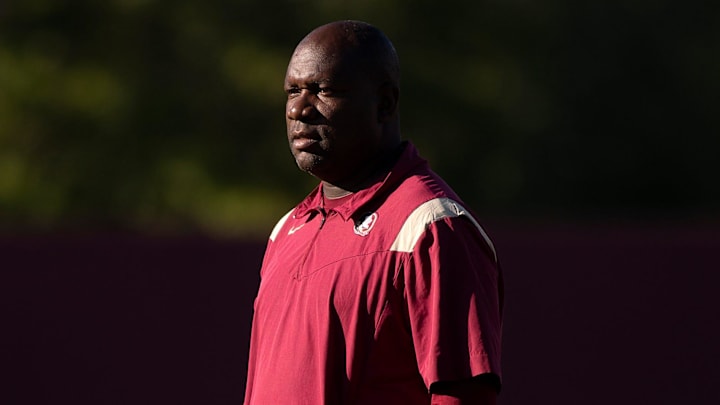 FSU Running Backs Coach David Johnson directs drills during practice Thursday, Sept. 1, 2022 in Tallahassee, Fla.

David Johnson 09
