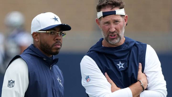 Dallas Cowboys defensive coordinator Christian Parker (left) with head coach Brian Schottenheimer. Dallas Cowboys defensive coordinator Christian Parker (left) with head coach Brian Schottenheimer.