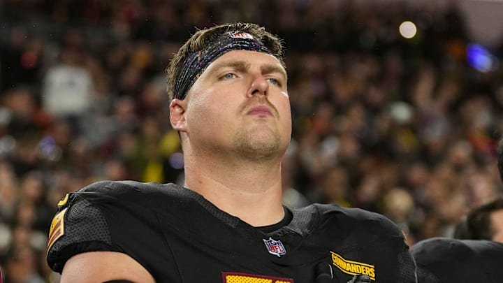 Washington Commanders offensive lineman Andrew Wylie Washington Commanders offensive lineman Andrew Wylie