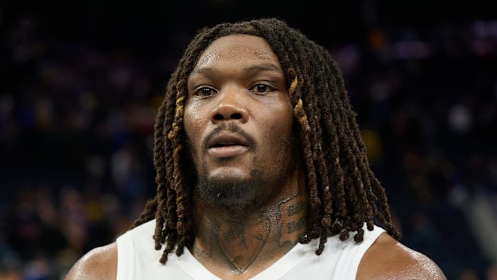 Nov 21, 2025; San Francisco, California, USA; Portland Trail Blazers center Robert Williams III (35) walks off the court after the game against the Golden State Warriors at Chase Center. Mandatory Credit: Robert Edwards-Imagn Images