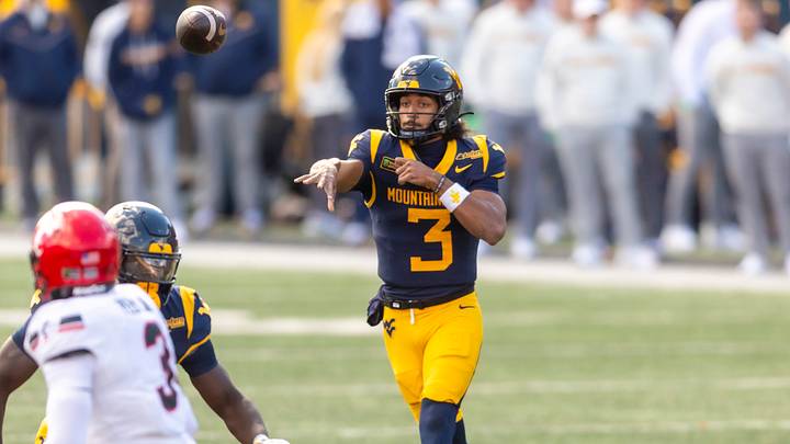 Oct 17, 2026; Morgantown, West Virginia, USA;  West Virginia Mountaineers quarterback Michael Hawkins Jr. (3) throws a pass during the second quarter against the Cincinnati Bearcats at Milan Puskar Stadium.  Mandatory Credit: Ben Queen-Imagn Images