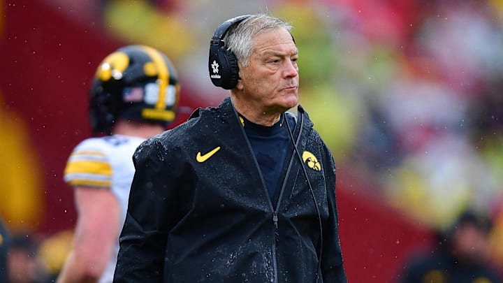 Iowa head coach Kirk Ferentz will see his Big Ten–record victory total drop from 213 to 209. Iowa head coach Kirk Ferentz will see his Big Ten–record victory total drop from 213 to 209.