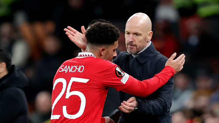 Jadon Sancho und Erik Ten Hag Jadon Sancho und Erik Ten Hag