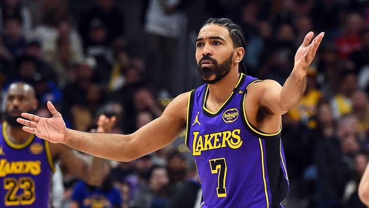 Feb 22, 2025; Denver, Colorado, USA; Los Angeles Lakers guard Gabe Vincent (7) and forward LeBron James (23) react after a foul call during the second half against the Denver Nuggets at Ball Arena. Mandatory Credit: Christopher Hanewinckel-Imagn Images Feb 22, 2025; Denver, Colorado, USA; Los Angeles Lakers guard Gabe Vincent (7) and forward LeBron James (23) react after a foul call during the second half against the Denver Nuggets at Ball Arena. Mandatory Credit: Christopher Hanewinckel-Imagn Images