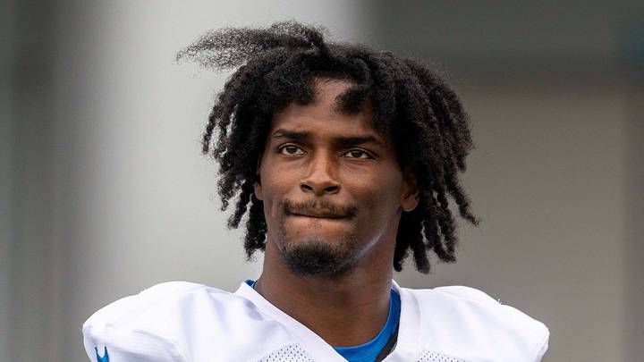 Aug 2, 2026; Allen Park, MI, USA; Detroit Lions cornerback Ennis Rakestraw Jr. looks on during Detroit Lions training camp at Meijer Performance Center. Mandatory Credit: Paul Barnick-Imagn Images Aug 2, 2026; Allen Park, MI, USA; Detroit Lions cornerback Ennis Rakestraw Jr. looks on during Detroit Lions training camp at Meijer Performance Center. Mandatory Credit: Paul Barnick-Imagn Images