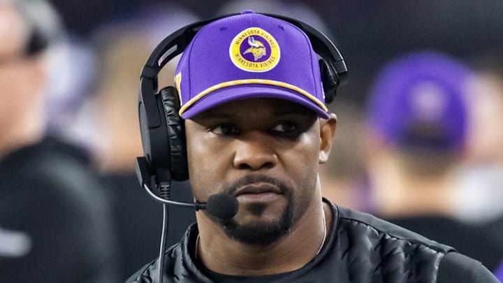 Minnesota Vikings defensive coordinator Brian Flores