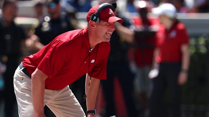 Alabama Crimson Tide head coach Kalen DeBoer