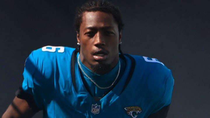 Jacksonville Jaguars safety Darnell Savage (6) is introduced before an NFL football matchup Sunday, Oct. 27, 2024 at EverBank Stadium in Jacksonville, Fla. The Packers edged the Jaguars 30-27 on a last-second field goal. [Corey Perrine/Florida Times-Union]