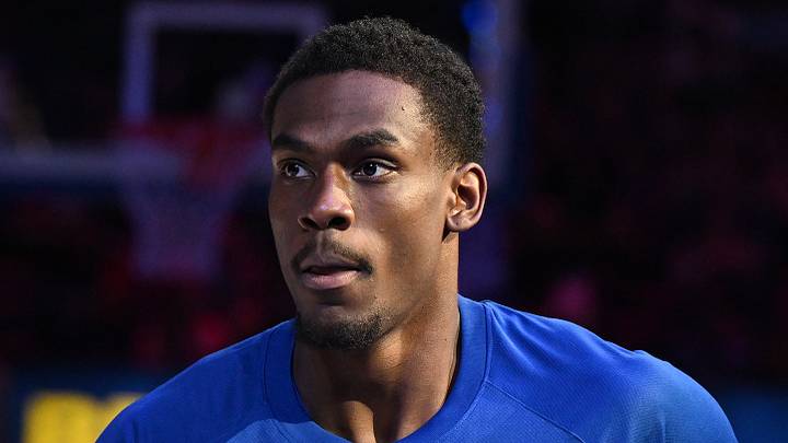 Mar 20, 2026; Detroit, Michigan, USA; Detroit Pistons center Jalen Duren (0) takes the floor during player introductions before their game against the Golden State Warriors at Little Caesars Arena. Mandatory Credit: Lon Horwedel-Imagn Images Mar 20, 2026; Detroit, Michigan, USA; Detroit Pistons center Jalen Duren (0) takes the floor during player introductions before their game against the Golden State Warriors at Little Caesars Arena. Mandatory Credit: Lon Horwedel-Imagn Images