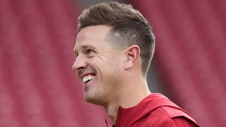 Arizona Cardinals head coach Mike LaFleur walks the sidelines during training camp at State Farm Stadium in Glendale on Aug. 3, 2026. Arizona Cardinals head coach Mike LaFleur walks the sidelines during training camp at State Farm Stadium in Glendale on Aug. 3, 2026.