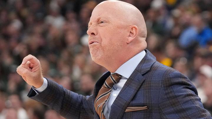 Mar 13, 2026; Chicago, IL, USA; UCLA Bruins head coach Mick Cronin yells at his team in the game against the Michigan State Spartans during the first half at United Center. Mandatory Credit: David Banks-Imagn Images Mar 13, 2026; Chicago, IL, USA; UCLA Bruins head coach Mick Cronin yells at his team in the game against the Michigan State Spartans during the first half at United Center. Mandatory Credit: David Banks-Imagn Images