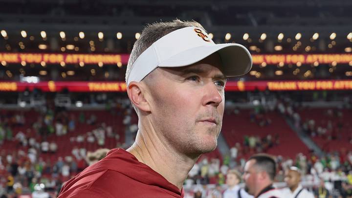 Sep 26, 2026; Los Angeles, California, USA; USC Trojans head coach Lincoln Riley walks off the field after the game against the Oregon Ducks at United Airlines Field at Los Angeles Memorial Coliseum. Sep 26, 2026; Los Angeles, California, USA; USC Trojans head coach Lincoln Riley walks off the field after the game against the Oregon Ducks at United Airlines Field at Los Angeles Memorial Coliseum.