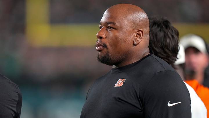 Cincinnati Bengals defensive tackle Dexter Lawrence II (97) walks the sideline in the second quarter of the NFL Preseason Week 3 game between the Philadelphia Eagles and the Cincinnati Bengals at Lincoln Financial Field in Philladelphia on Friday, Aug. 28, 2026. Cincinnati Bengals defensive tackle Dexter Lawrence II (97) walks the sideline in the second quarter of the NFL Preseason Week 3 game between the Philadelphia Eagles and the Cincinnati Bengals at Lincoln Financial Field in Philladelphia on Friday, Aug. 28, 2026.