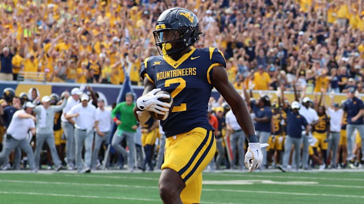 West Virginia University running back Tye Edwards