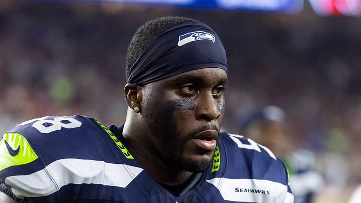 Seattle Seahawks linebacker Derick Hall watches the action