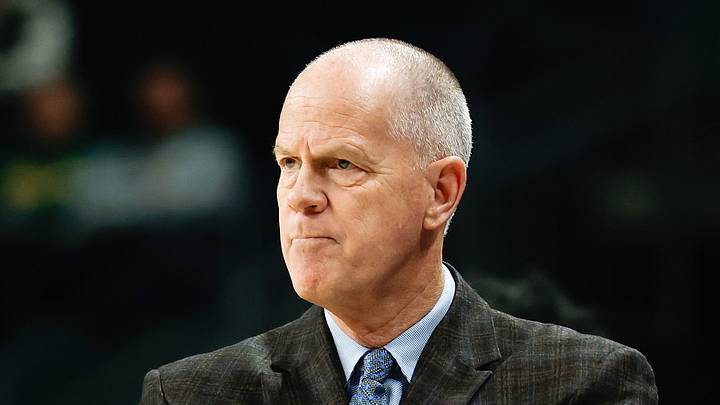 Feb 4, 2026; Waco, Texas, USA;  Colorado Buffaloes head coach Tad Boyle reacts on the sideline during the first half against the Baylor Bears at Paul and Alejandra Foster Pavilion.