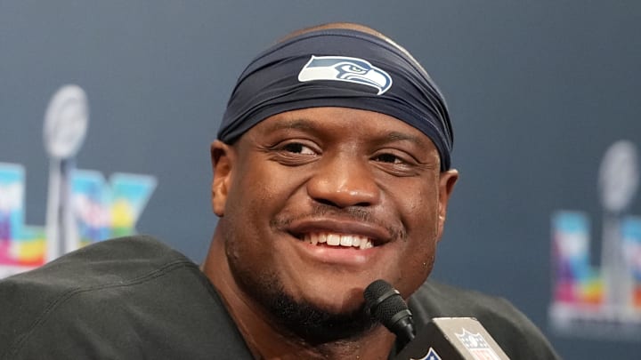 Seattle Seahawks running back Kenneth Walker III speaks in a press conference after defeating the New England Patriots.