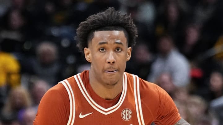Feb 14, 2026; Columbia, Missouri, USA; Texas Longhorns forward Dailyn Swain (3) dribbles the ball against the Missouri Tigers during the second half of the game at Mizzou Arena. Mandatory Credit: Denny Medley-Imagn Images Feb 14, 2026; Columbia, Missouri, USA; Texas Longhorns forward Dailyn Swain (3) dribbles the ball against the Missouri Tigers during the second half of the game at Mizzou Arena. Mandatory Credit: Denny Medley-Imagn Images