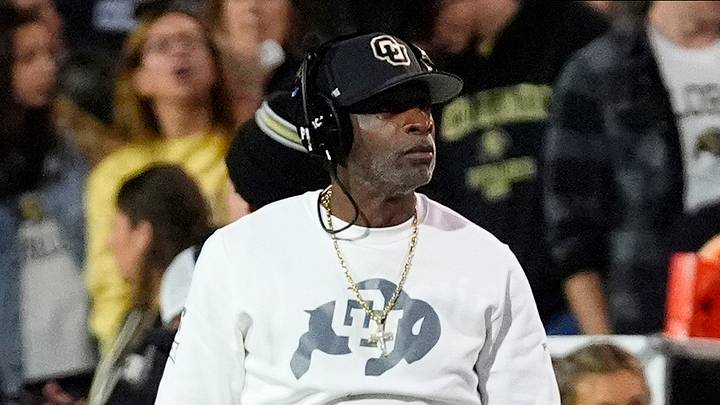 Oct 17, 2026; Boulder, Colorado, USA; Colorado Buffaloes head coach Deion Sanders during the second quarter against the Utah Utes at Folsom Field. Mandatory Credit: Ron Chenoy-Imagn Images Oct 17, 2026; Boulder, Colorado, USA; Colorado Buffaloes head coach Deion Sanders during the second quarter against the Utah Utes at Folsom Field. Mandatory Credit: Ron Chenoy-Imagn Images