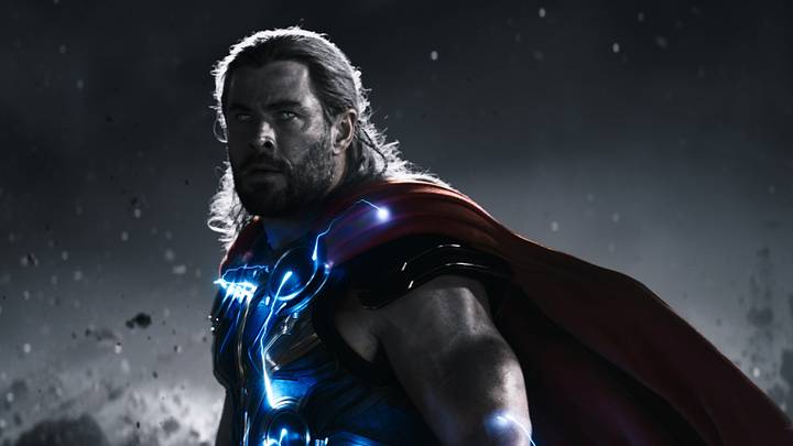 Chris Hemsworth as Thor in Marvel Studios' THOR: LOVE AND THUNDER. Photo courtesy of Marvel Studios. ©Marvel Studios 2022. All Rights Reserved. Chris Hemsworth as Thor in Marvel Studios' THOR: LOVE AND THUNDER. Photo courtesy of Marvel Studios. ©Marvel Studios 2022. All Rights Reserved.