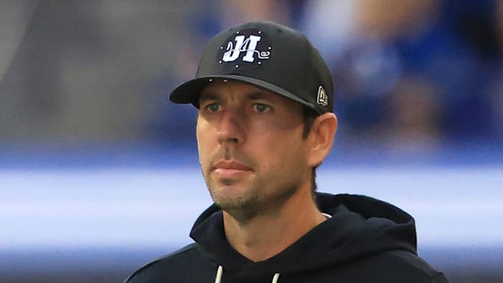 Shane Steichen of the Indianapolis Colts watches a play Shane Steichen of the Indianapolis Colts watches a play