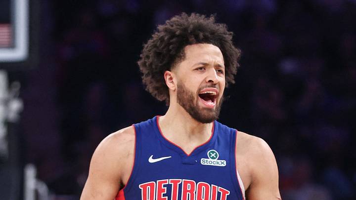 Apr 19, 2025; New York, New York, USA; Detroit Pistons guard Cade Cunningham (2) reacts after scoring against the New York Knicks in Game One of the First Round of the NBA Playoffs at Madison Square Garden. Mandatory Credit: Wendell Cruz-Imagn Images Apr 19, 2025; New York, New York, USA; Detroit Pistons guard Cade Cunningham (2) reacts after scoring against the New York Knicks in Game One of the First Round of the NBA Playoffs at Madison Square Garden. Mandatory Credit: Wendell Cruz-Imagn Images