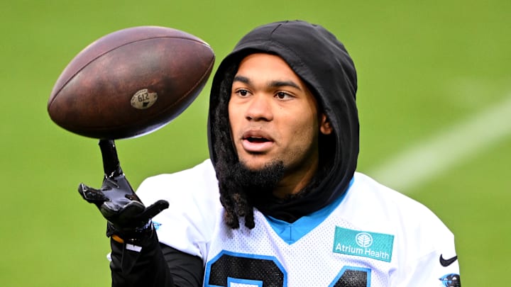 Carolina Panthers running back Jonathon Brooks