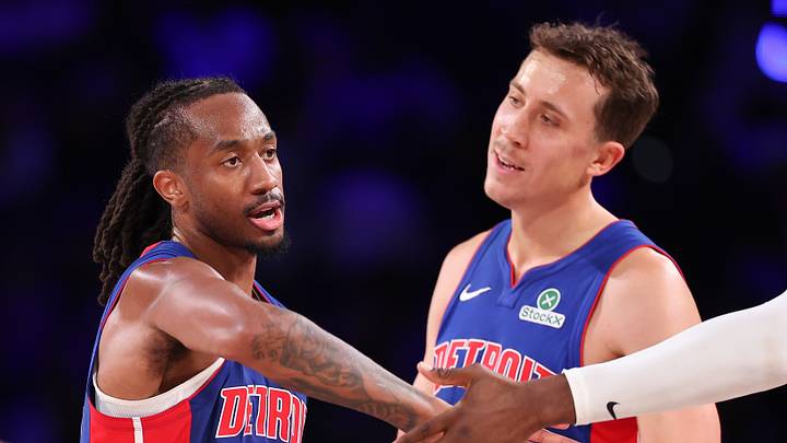 Oct 25, 2026; Philadelphia, Pennsylvania, USA; Detroit Pistons guard Daniss Jenkins (24) reacts after a score against the Philadelphia 76ers during the fourth quarter at Xfinity Mobile Arena. Mandatory Credit: Bill Streicher-Imagn Images Oct 25, 2026; Philadelphia, Pennsylvania, USA; Detroit Pistons guard Daniss Jenkins (24) reacts after a score against the Philadelphia 76ers during the fourth quarter at Xfinity Mobile Arena. Mandatory Credit: Bill Streicher-Imagn Images