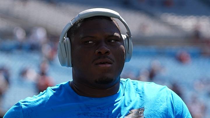 Carolina Panthers defensive lineman Derrick Brown Carolina Panthers defensive lineman Derrick Brown