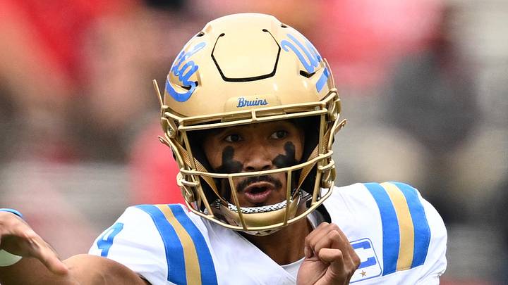Sep 26, 2026; College Park, Maryland, USA; UCLA Bruins quarterback Nico Iamaleava (9) passes in the first half against the Maryland Terrapins at SECU Stadium. Mandatory Credit: Jamie Sabau-Imagn Images Sep 26, 2026; College Park, Maryland, USA; UCLA Bruins quarterback Nico Iamaleava (9) passes in the first half against the Maryland Terrapins at SECU Stadium. Mandatory Credit: Jamie Sabau-Imagn Images