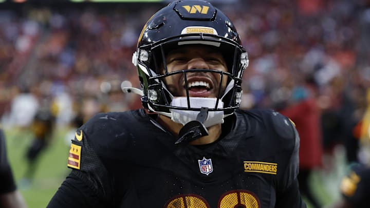 Washington Commanders running back Chris Rodriguez Jr. (36) Mandatory Credit: Geoff Burke-Imagn Images