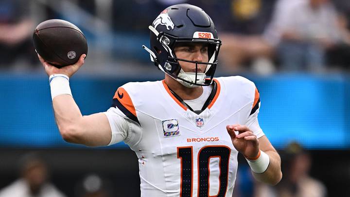 Oct 11, 2026; Inglewood, California, USA; Denver Broncos quarterback Bo Nix (10) throws a pass against the Los Angeles Chargers during the first half at SoFi Stadium. Oct 11, 2026; Inglewood, California, USA; Denver Broncos quarterback Bo Nix (10) throws a pass against the Los Angeles Chargers during the first half at SoFi Stadium.