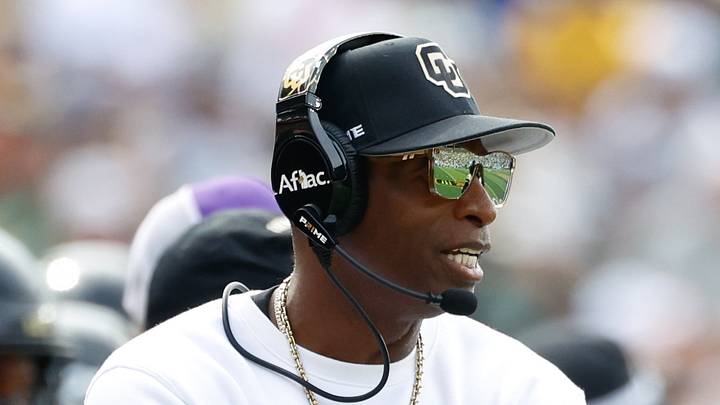 Sep 26, 2026; Waco, Texas, USA;  Colorado Buffaloes head coach Deion Sanders looks on during the first half against the Baylor Bears at McLane Stadium.  Mandatory Credit: Chris Jones-Imagn Images