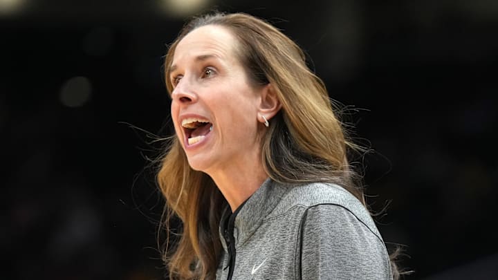 Mar 24, 2023; Seattle, WA, USA; Colorado Buffaloes coach JR Payne reacts against the Iowa Hawkeyes in the first half at Climate Pledge Arena.
