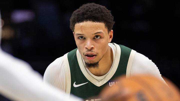 Oct 11, 2026; Charlotte, North Carolina, USA; Milwaukee Bucks guard Ryan Rollins (13) presses during the third quarter against the Charlotte Hornets at Spectrum Center. Mandatory Credit: Scott Kinser-Imagn Images
