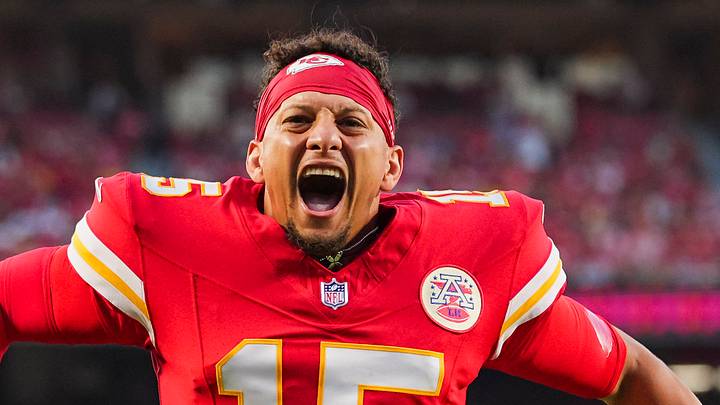Kansas City Chiefs quarterback Patrick Mahomes warms up prior to a game against the Denver Broncos; Jay Biggerstaff