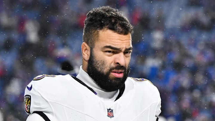  Baltimore Ravens linebacker Kyle Van Noy (53) looks on.
