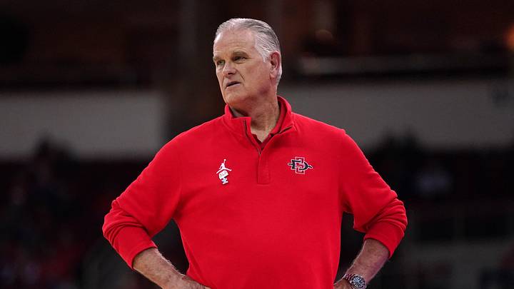 San Diego State Aztecs head coach Brian Dutcher. San Diego State Aztecs head coach Brian Dutcher.