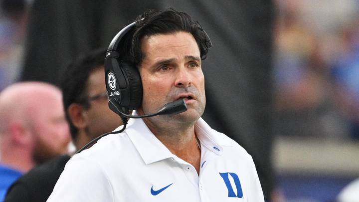 Sep 5, 2026; Durham, North Carolina, USA; Duke Blue Devils head coach Manny Diaz looks on during the second half against the Tulane Green Wave at Wallace Wade Stadium. Mandatory Credit: Zachary Taft-Imagn Images Sep 5, 2026; Durham, North Carolina, USA; Duke Blue Devils head coach Manny Diaz looks on during the second half against the Tulane Green Wave at Wallace Wade Stadium. Mandatory Credit: Zachary Taft-Imagn Images