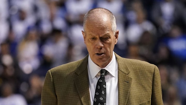 Feb 14, 2026; Provo, Utah, USA; Colorado Buffaloes head coach Tad Boyle as seen during the first half against the BYU Cougars at the Marriott Center. Feb 14, 2026; Provo, Utah, USA; Colorado Buffaloes head coach Tad Boyle as seen during the first half against the BYU Cougars at the Marriott Center.