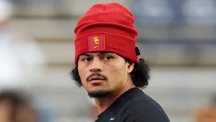 Oct 10, 2026; University Park, Pennsylvania, USA; Southern California Trojans quarterback Jayden Maiava (14) throws a pass during a warmup prior to the game against the Penn State Nittany Lions at West Shore Home Field at Beaver Stadium. Mandatory Credit: Matthew O'Haren-Imagn Images Oct 10, 2026; University Park, Pennsylvania, USA; Southern California Trojans quarterback Jayden Maiava (14) throws a pass during a warmup prior to the game against the Penn State Nittany Lions at West Shore Home Field at Beaver Stadium. Mandatory Credit: Matthew O'Haren-Imagn Images