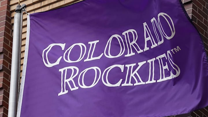 Apr 7, 2018; Denver, CO, USA; A general view of a Colorado Rockies flag before a game against the Atlanta Braves at Coors Field. Mandatory Credit: Troy Babbitt-Imagn Images

