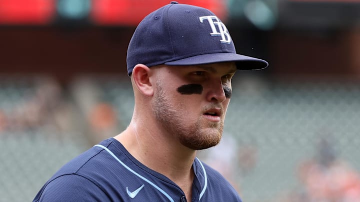 Tampa Bay Rays infielder Curtis Mead (25) against the Baltimore Orioles at Oriole Park at Camden Yards. 