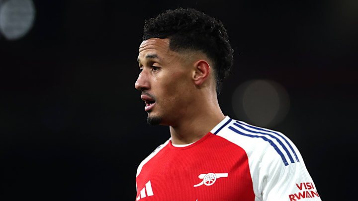 William Saliba limped off early against Liverpool.