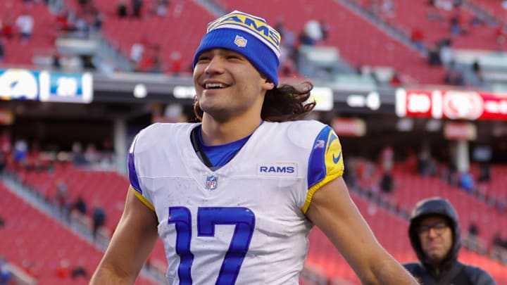 Jan 7, 2024; Santa Clara, California, USA; Los Angeles Rams wide receiver Puka Nacua (17) after the