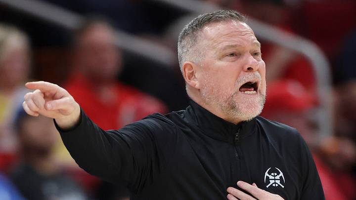 Mar 23, 2025; Houston, Texas, USA; Denver Nuggets head coach Michael Malone reacts during the third quarter against the Houston Rockets at Toyota Center. Mandatory Credit: Troy Taormina-Imagn Images Mar 23, 2025; Houston, Texas, USA; Denver Nuggets head coach Michael Malone reacts during the third quarter against the Houston Rockets at Toyota Center. Mandatory Credit: Troy Taormina-Imagn Images
